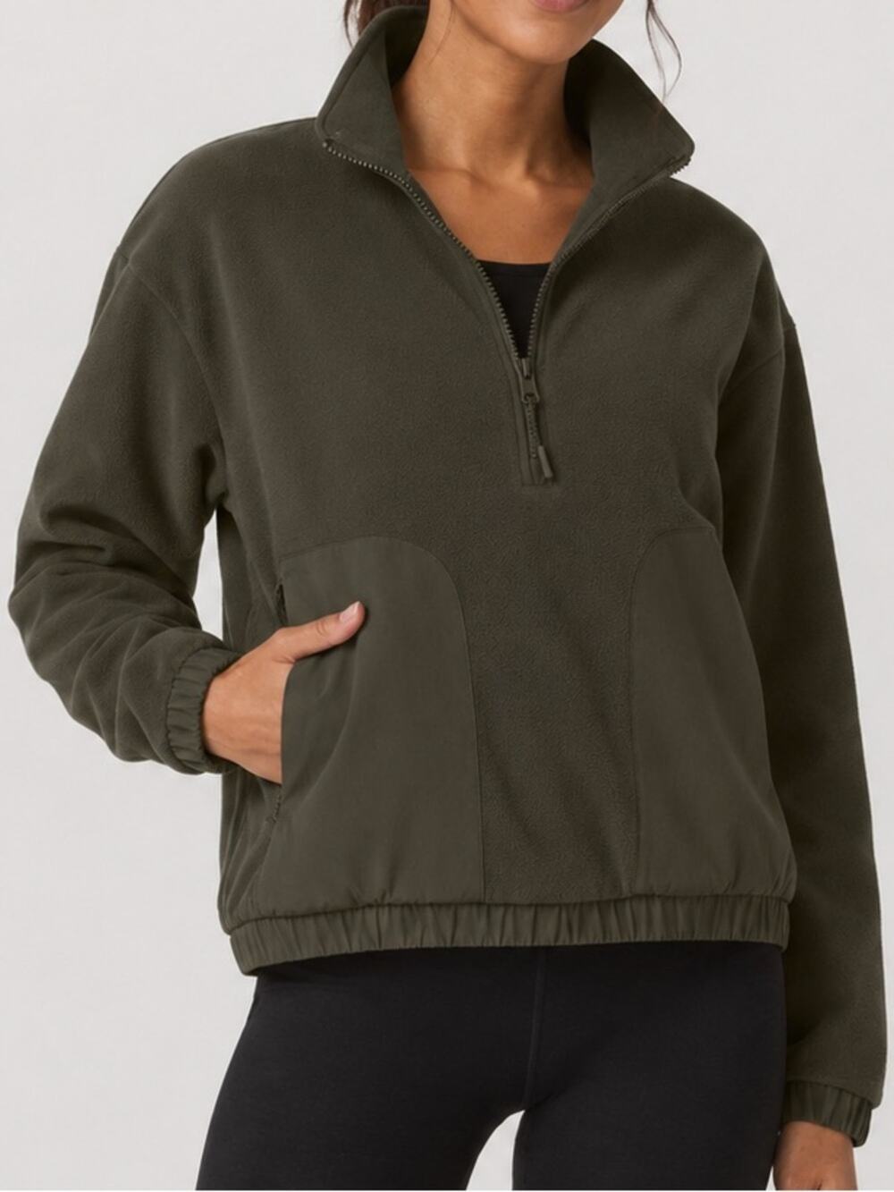 Vuori Aspen Half Zip in Olive M